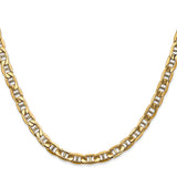 14K Yellow Gold 5.5 mm Polished Chain Necklace