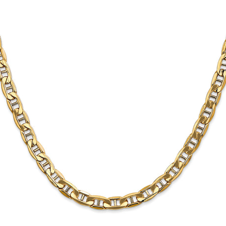 14K Yellow Gold 5.5 mm Polished Chain Necklace