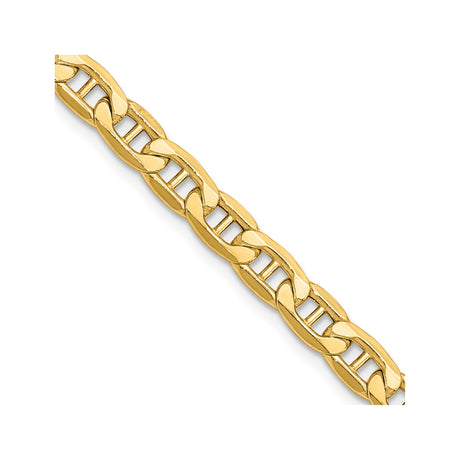 14K Yellow Gold 5.5 mm Polished Chain Anklet