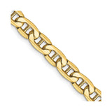 14K Yellow Gold 5.5 mm Polished Chain Necklace detail view