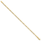 14K Yellow Gold 2.5 mm Figaro Chain Anklet, Polished