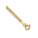 14K Yellow Gold 2.4 mm Polished Chain Anklet