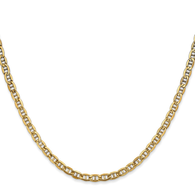 14K Yellow Gold 3.2 mm Polished Chain Necklace