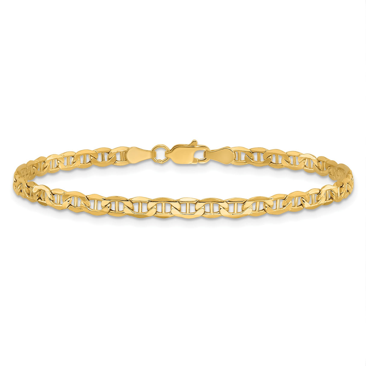 14K Yellow Gold 3.2 mm Polished Chain Anklet