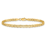 14K Yellow Gold 3.2 mm Polished Chain Anklet