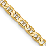 14K Yellow Gold 3.2 mm Polished Chain Necklace detail view