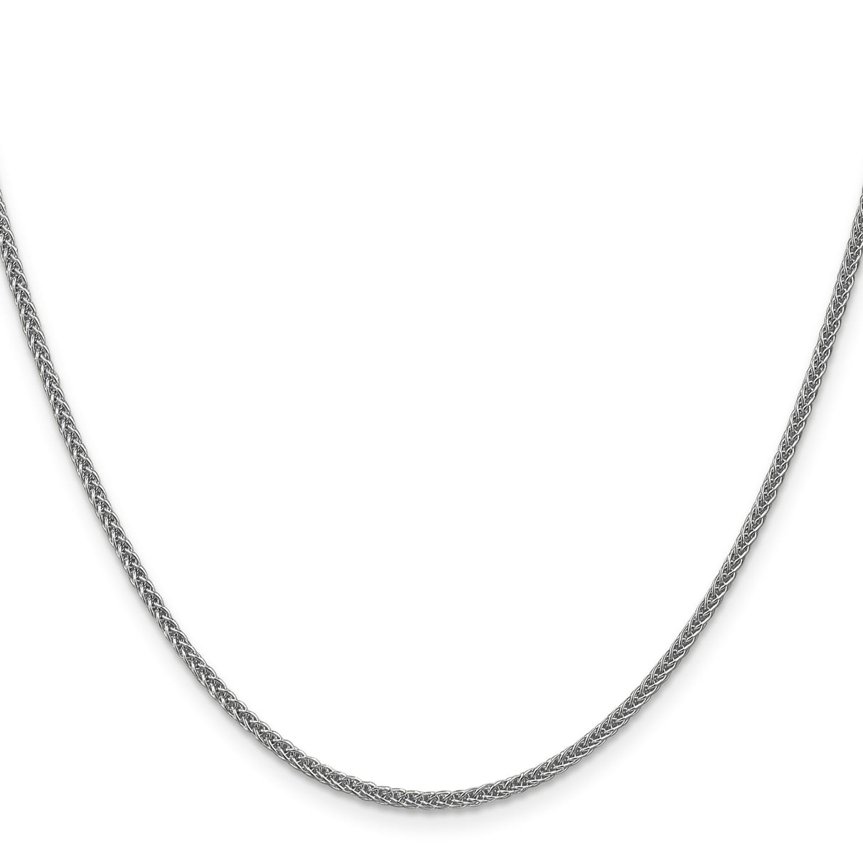 14K White Gold 2 mm Polished Chain Necklace