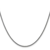 14K White Gold 2 mm Polished Chain Necklace