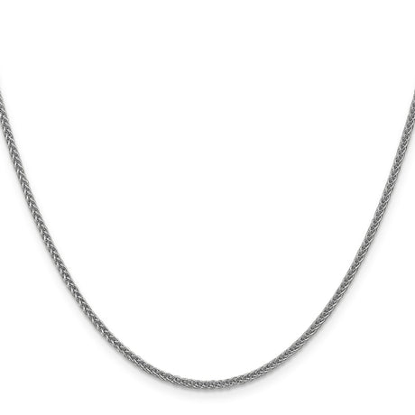 14K White Gold 2 mm Polished Chain Necklace