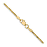 14K Yellow Gold 1.55 mm Polished Chain Necklace alternate angle