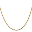 14K Yellow Gold 2.8 mm Rope Chain Necklace, Polished