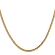 14K Yellow Gold 3 mm Franco Chain Necklace, Polished