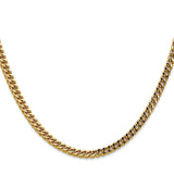 14K Yellow Gold 3.7 mm Franco Chain Necklace, Polished