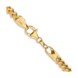 14K Yellow Gold 3.7 mm Franco Chain Necklace, Polished alternate angle