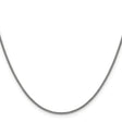 14K White Gold 1.5 mm Box Chain Necklace, Polished