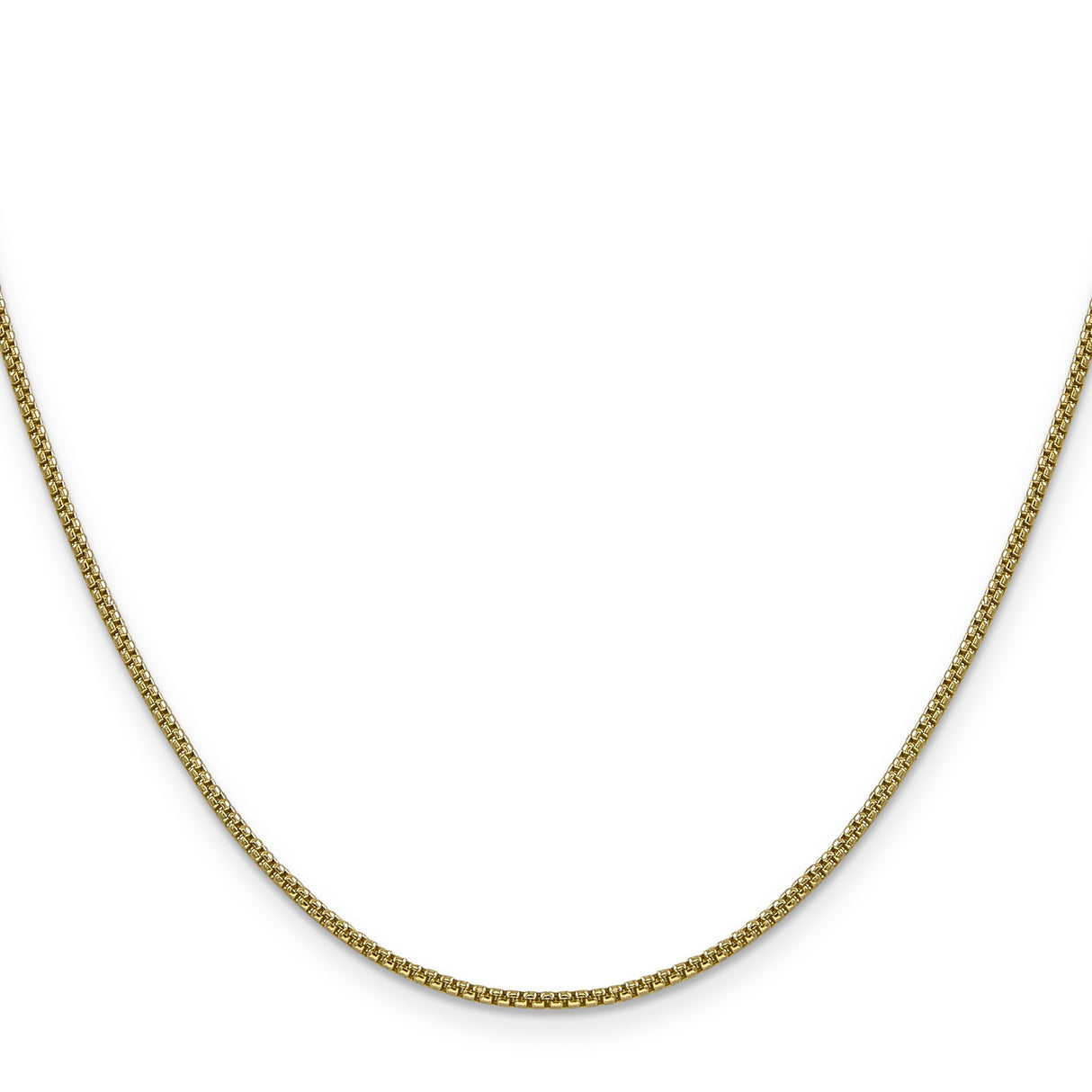 14K Yellow Gold 1.5 mm Box Chain Necklace, Polished
