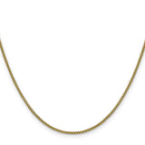 14K Yellow Gold 1.5 mm Box Chain Necklace, Polished