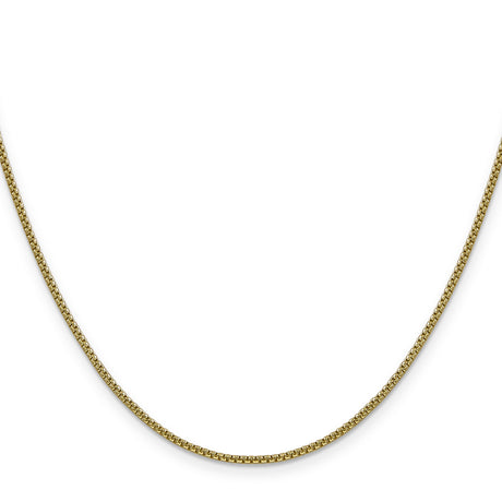 14K Yellow Gold 1.5 mm Box Chain Necklace, Polished