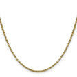 14K Yellow Gold 1.75 mm Box Chain Necklace, Polished
