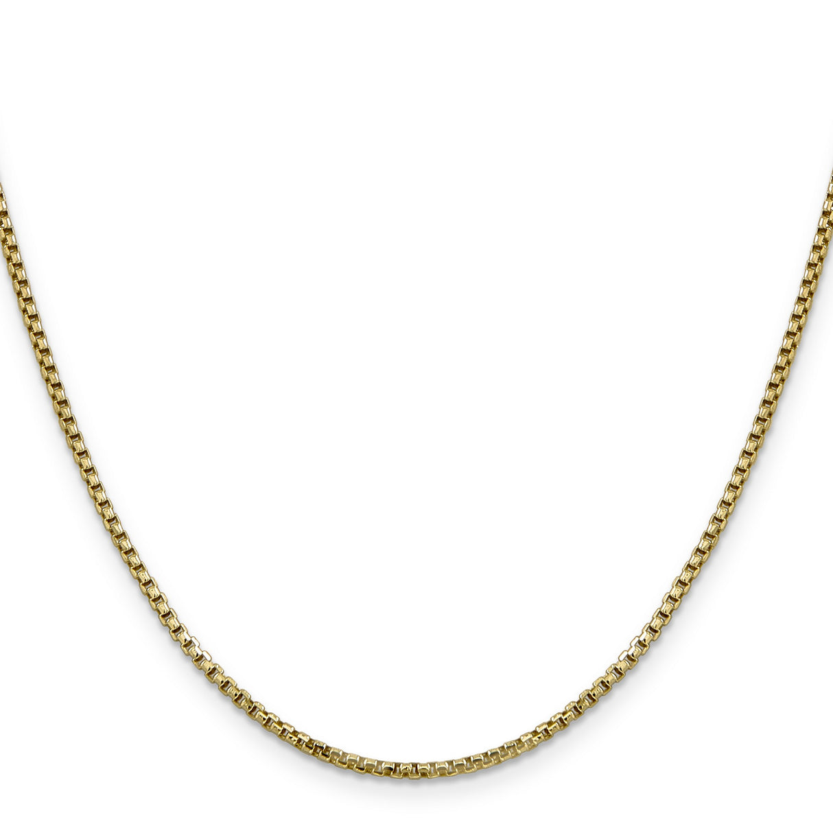 14K Yellow Gold 1.75 mm Box Chain Necklace, Polished