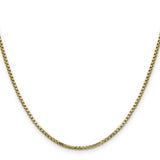 14K Yellow Gold 1.75 mm Box Chain Necklace, Polished