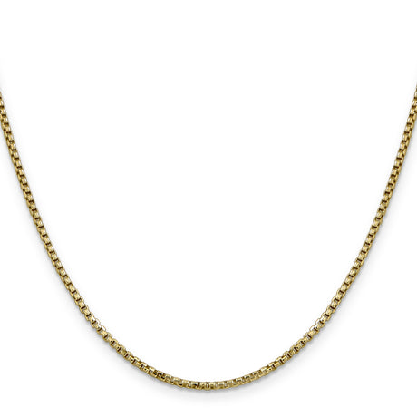14K Yellow Gold 1.75 mm Box Chain Necklace, Polished
