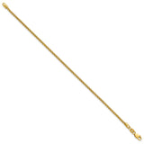 14K Yellow Gold 1.75 mm Box Chain Bracelet, Polished