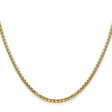 14K Yellow Gold 2.45 mm Box Chain Necklace, Polished