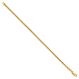 14K Yellow Gold 2.45 mm Box Chain Bracelet, Polished