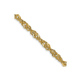 14K Yellow Gold 2.75 mm Singapore Chain Necklace, Polished detail view