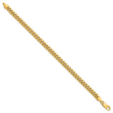 14K Yellow Gold 6 mm Polished Chain Anklet alternate angle