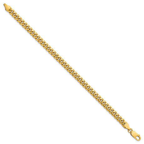 14K Yellow Gold 6 mm Polished Chain Bracelet alternate angle