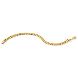 14K Yellow Gold 6 mm Polished Chain Anklet detail view