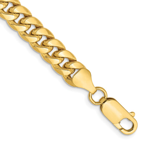 14K Yellow Gold 6.75 mm Polished Chain Bracelet