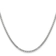 14K White Gold 2.45 mm Box Chain Necklace, Polished