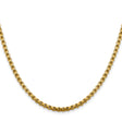 14K Yellow Gold 3.6 mm Box Chain Necklace, Polished