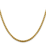 14K Yellow Gold 3.6 mm Box Chain Necklace, Polished