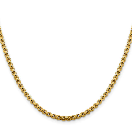 14K Yellow Gold 3.6 mm Box Chain Necklace, Polished