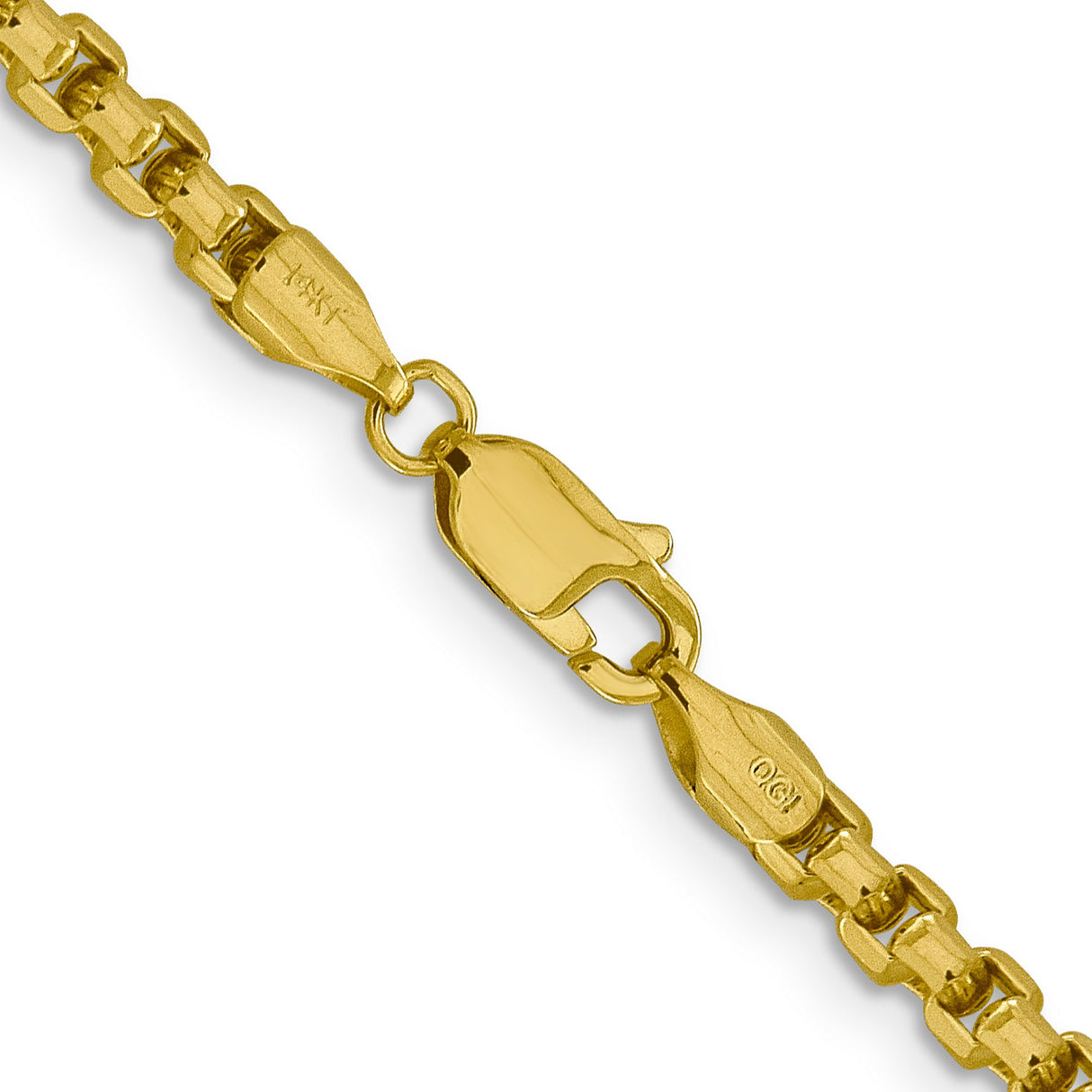 14K Yellow Gold 3.6 mm Box Chain Necklace, Polished alternate angle
