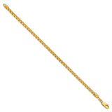 14K Yellow Gold 3.6 mm Box Chain Bracelet, Polished