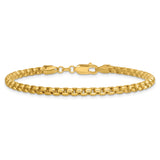 14K Yellow Gold 3.6 mm Box Chain Bracelet, Polished alternate angle