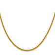 14K Yellow Gold 2.2 mm Franco Chain Necklace, Polished