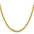 14K Yellow Gold 4.25 mm Rope Chain Necklace, Polished