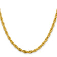 14K Yellow Gold 4.75 mm Rope Chain Necklace, Polished