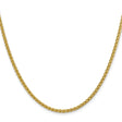 14K Yellow Gold 2.75 mm Polished Chain Necklace