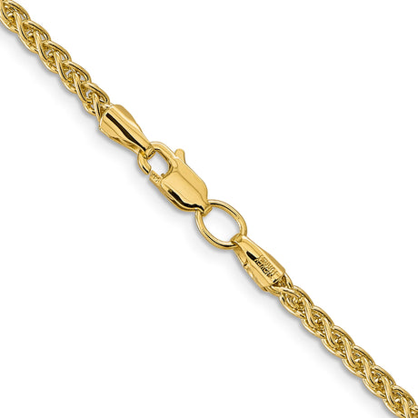 14K Yellow Gold 2.75 mm Polished Chain Necklace alternate angle