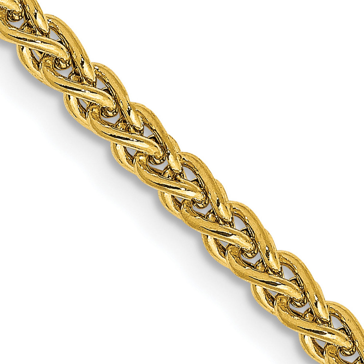 14K Yellow Gold 2.75 mm Polished Chain Necklace detail view