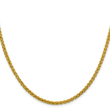 14K Yellow Gold 3.45 mm Polished Chain Necklace