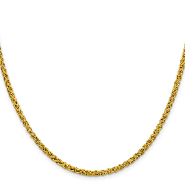 14K Yellow Gold 3.45 mm Polished Chain Necklace