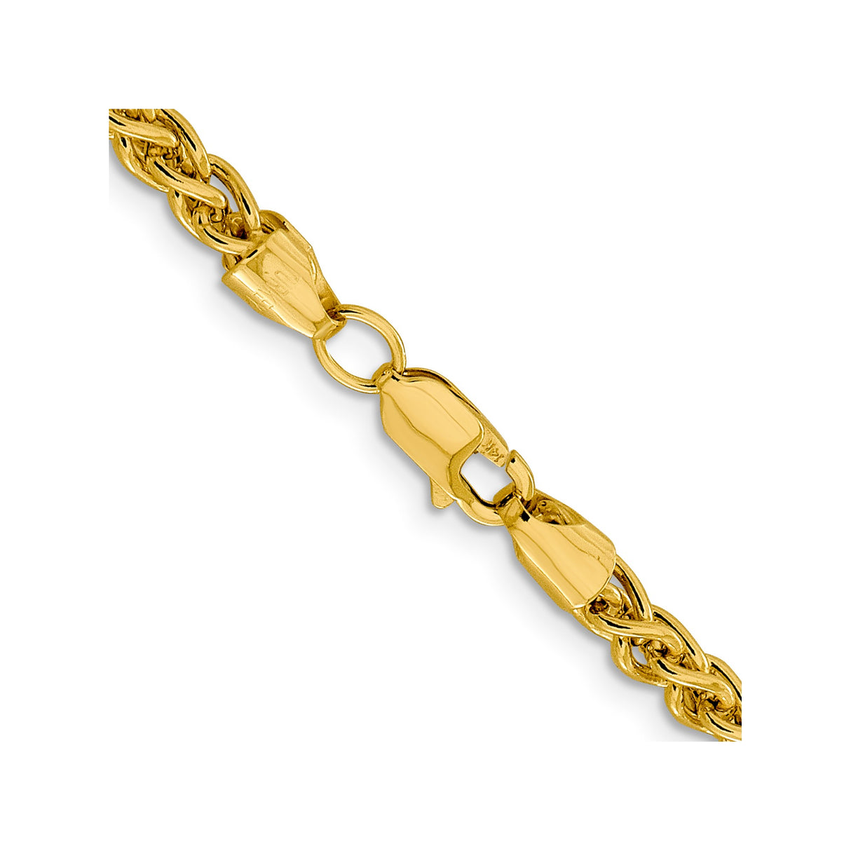 14K Yellow Gold 4.15 mm Polished Chain Necklace alternate angle